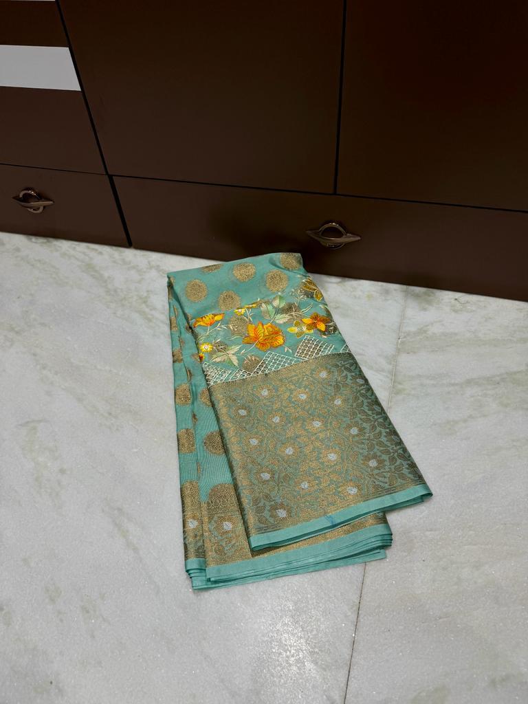 Banarasi Dyable Warm Soft Silk Saree