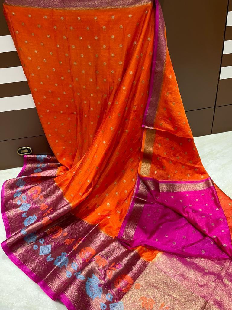 Banarasi Dyable Warm Soft Silk Saree