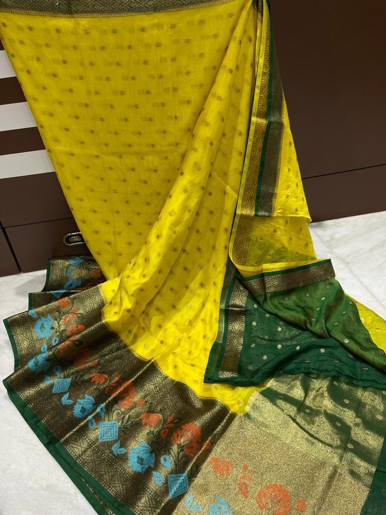 Banarasi Dyable Warm Soft Silk Saree