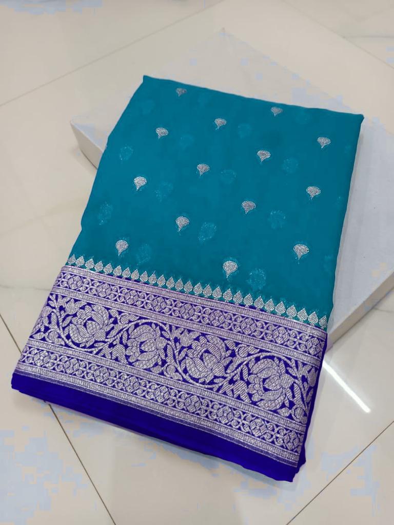 Banarasi Georgette Katan Silk Saree