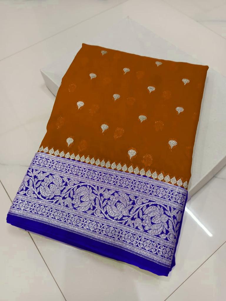 Banarasi Georgette Katan Silk Saree