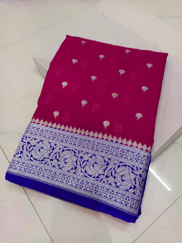 Banarasi Georgette Katan Silk Saree