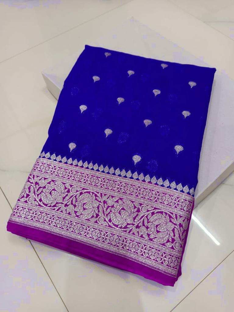 Banarasi Georgette Katan Silk Saree