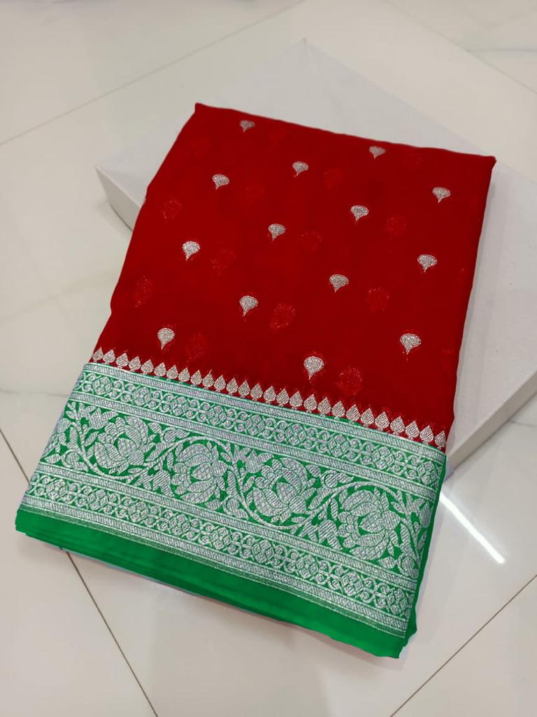 Banarasi Georgette Katan Silk Saree
