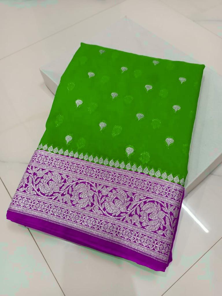 Banarasi Georgette Katan Silk Saree