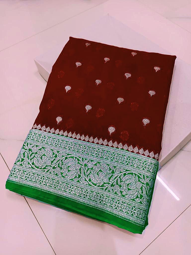 Banarasi Georgette Katan Silk Saree