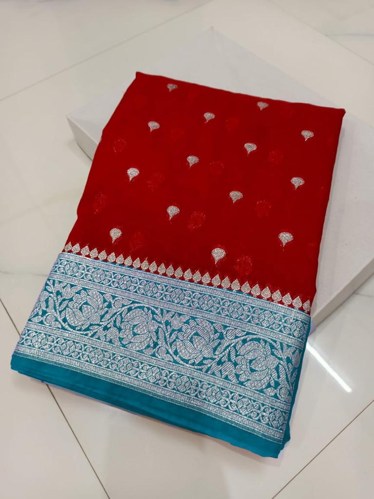 Banarasi Georgette Katan Silk Saree