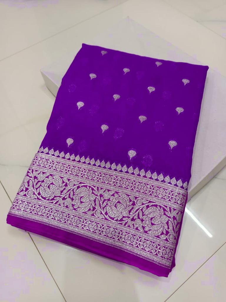 Banarasi Georgette Katan Silk Saree