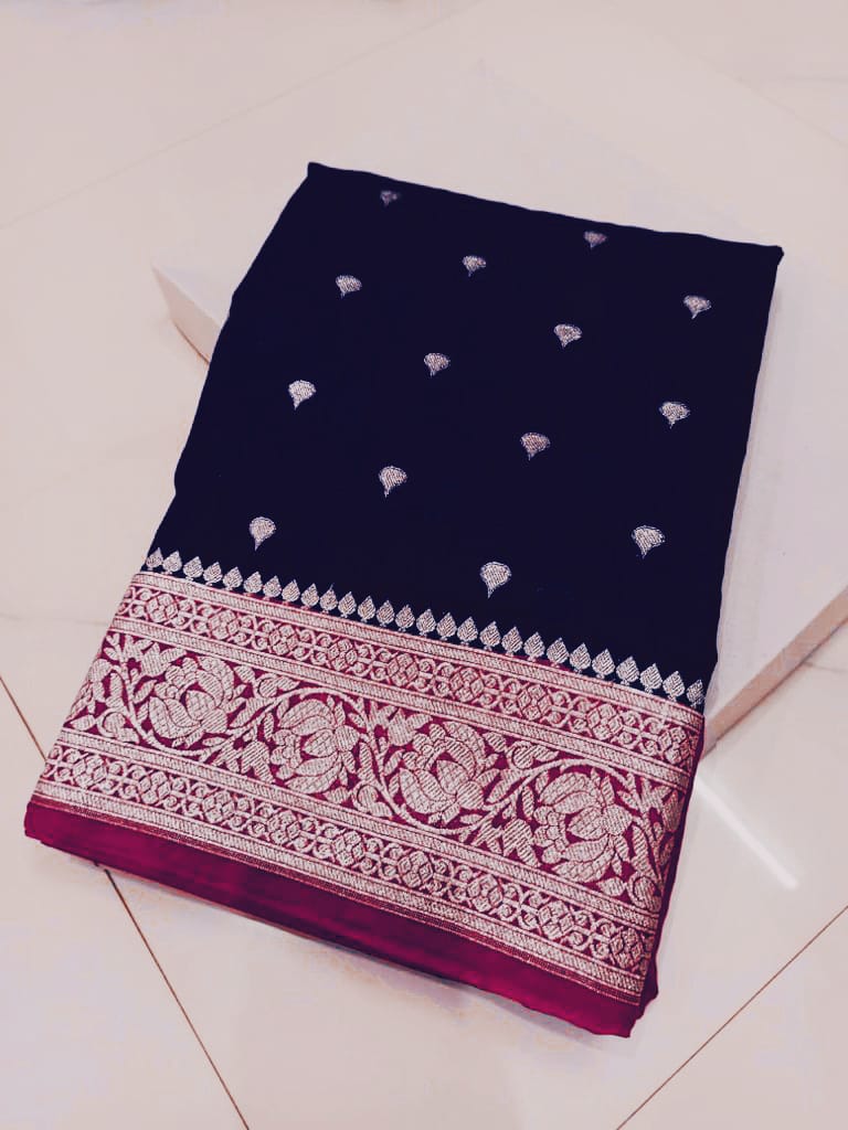 Banarasi Georgette Katan Silk Saree
