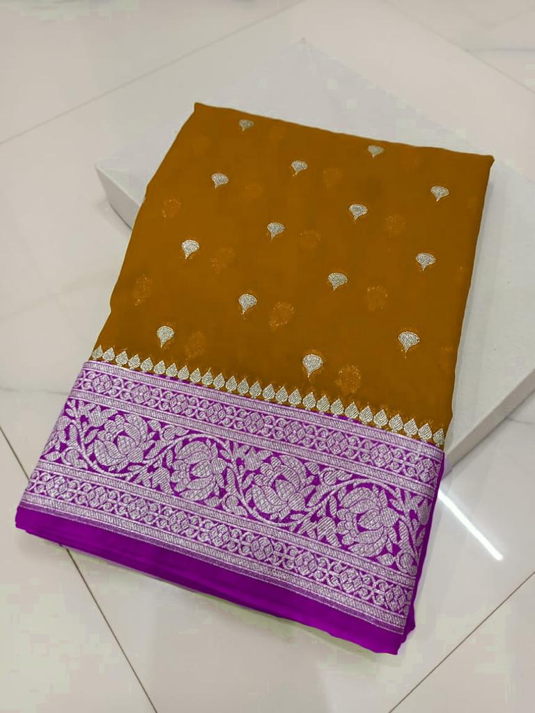 Banarasi Georgette Katan Silk Saree