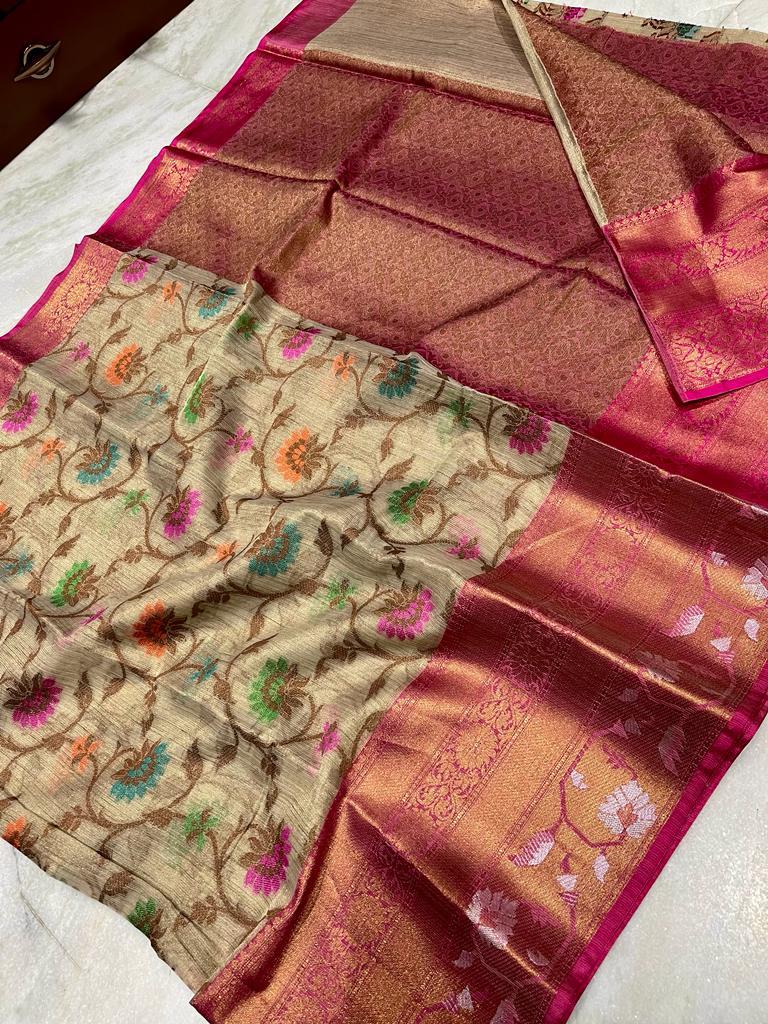 Banarasi Khadi Cotton Saree