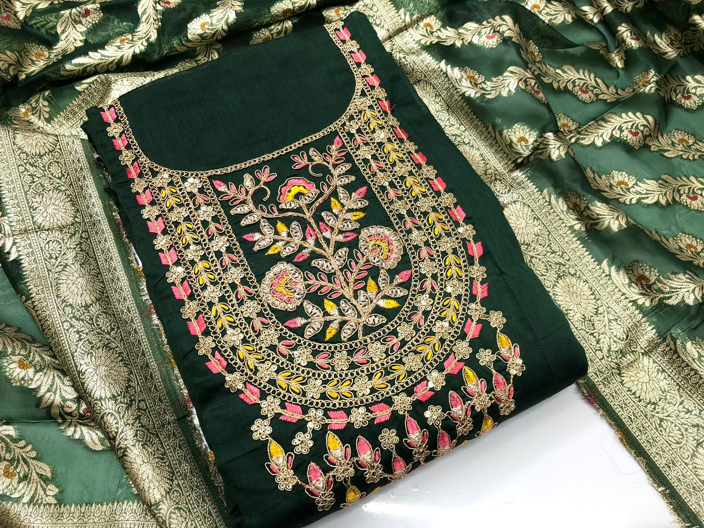 Chanderi Soft Silk Dress Material