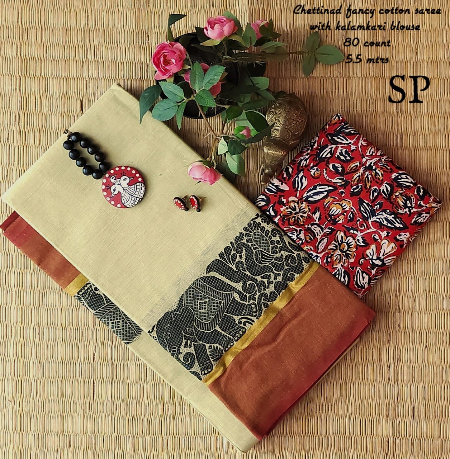 Chettinad fancy cotton saree