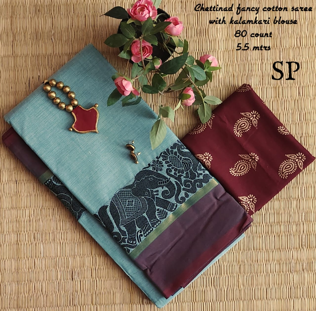 Chettinad fancy cotton saree