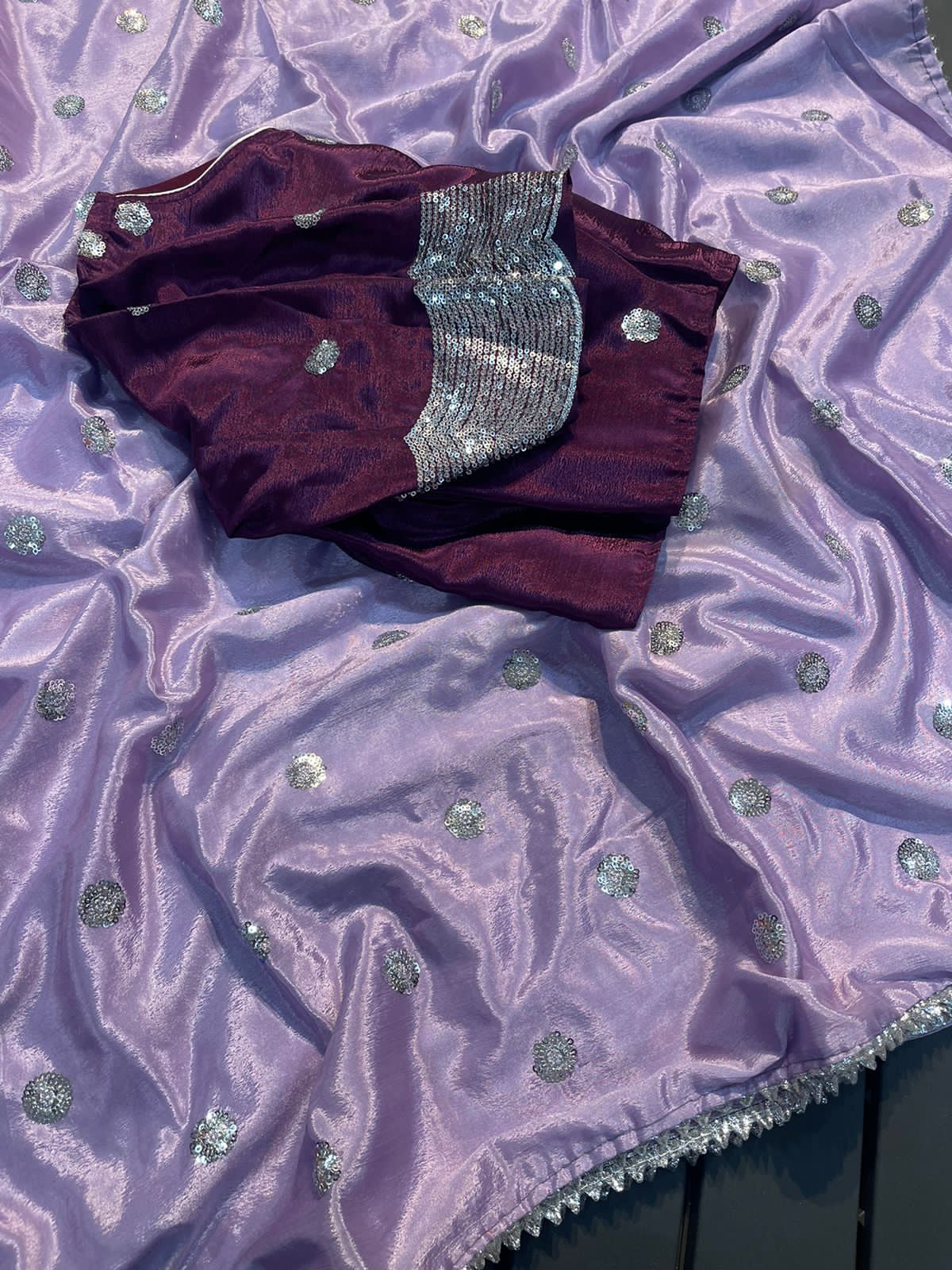 Chinon Silk Saree