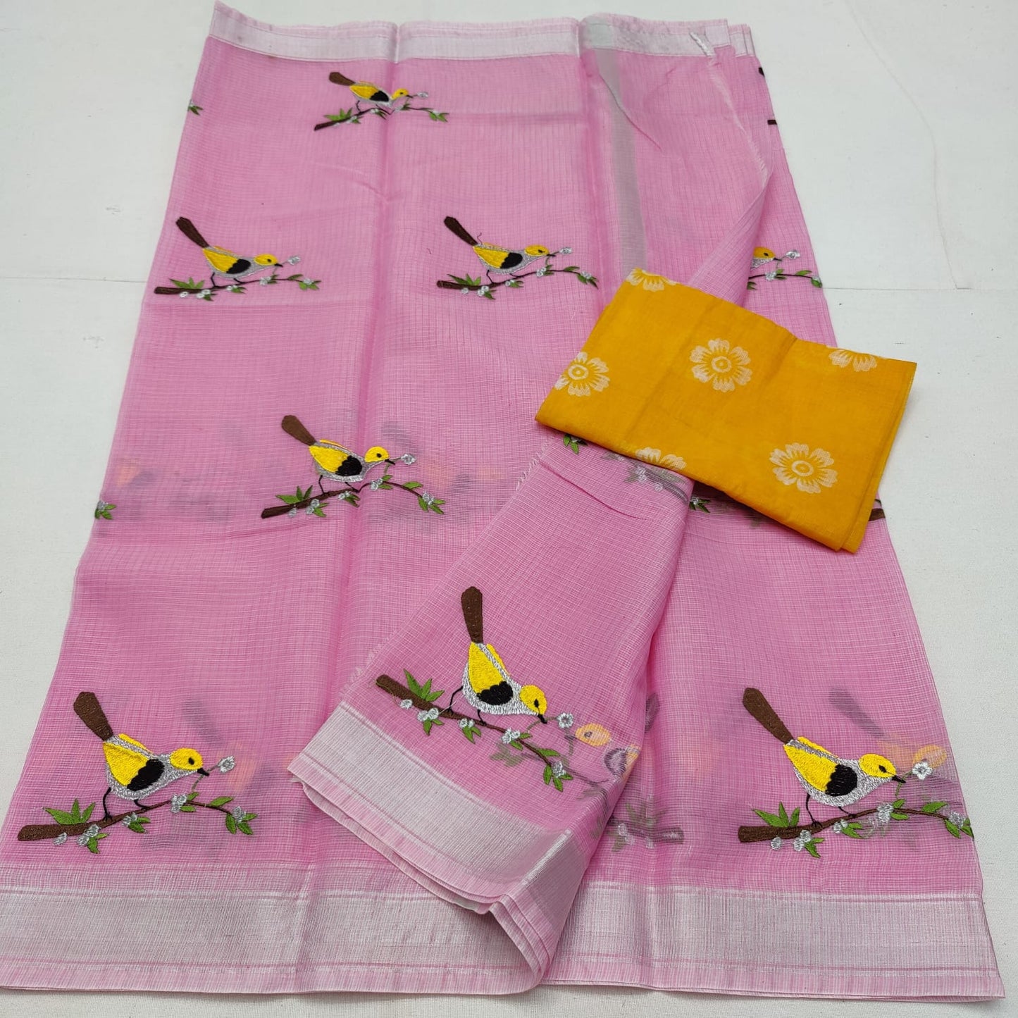 Cotton kota embroidery saree