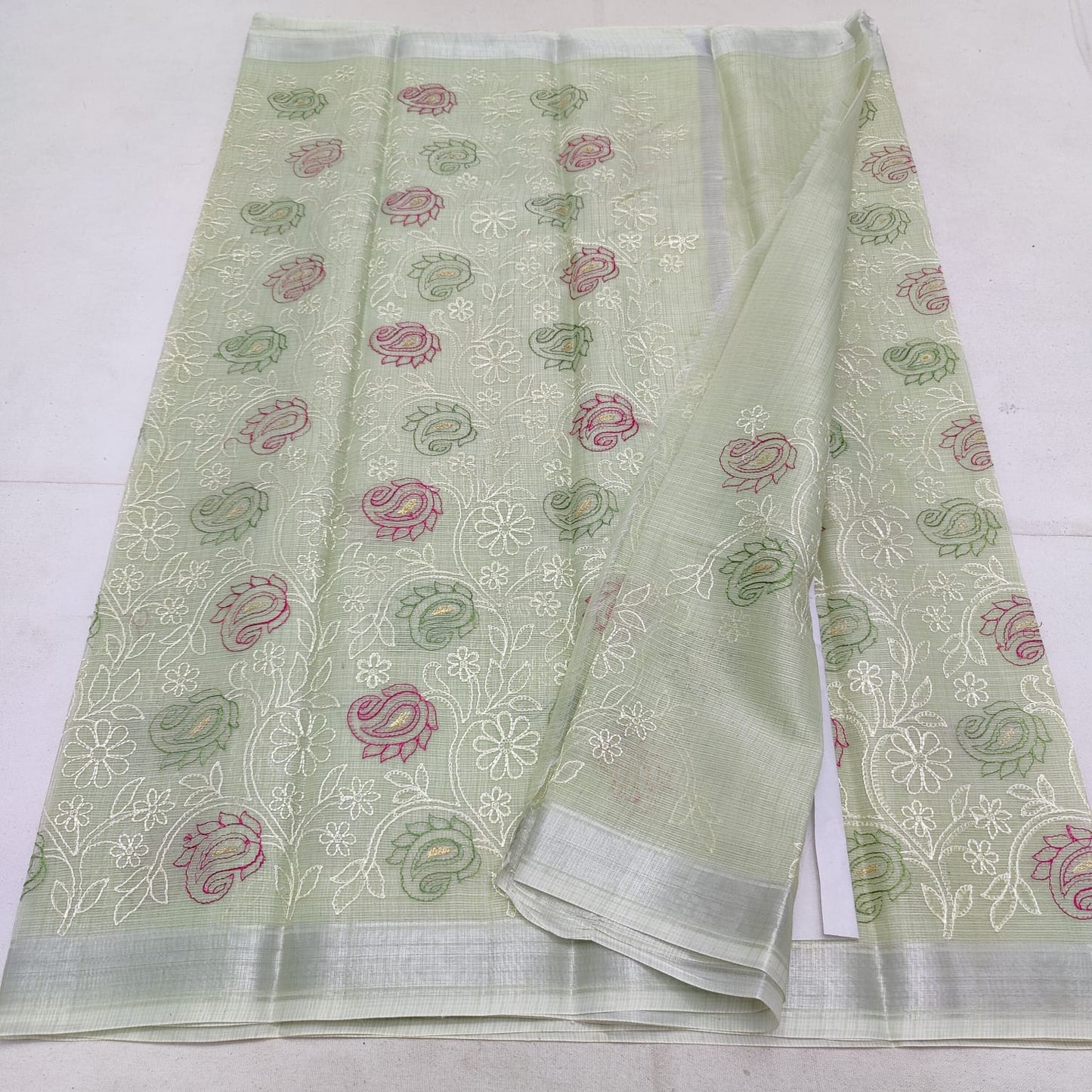 Cotton kota embroidery saree