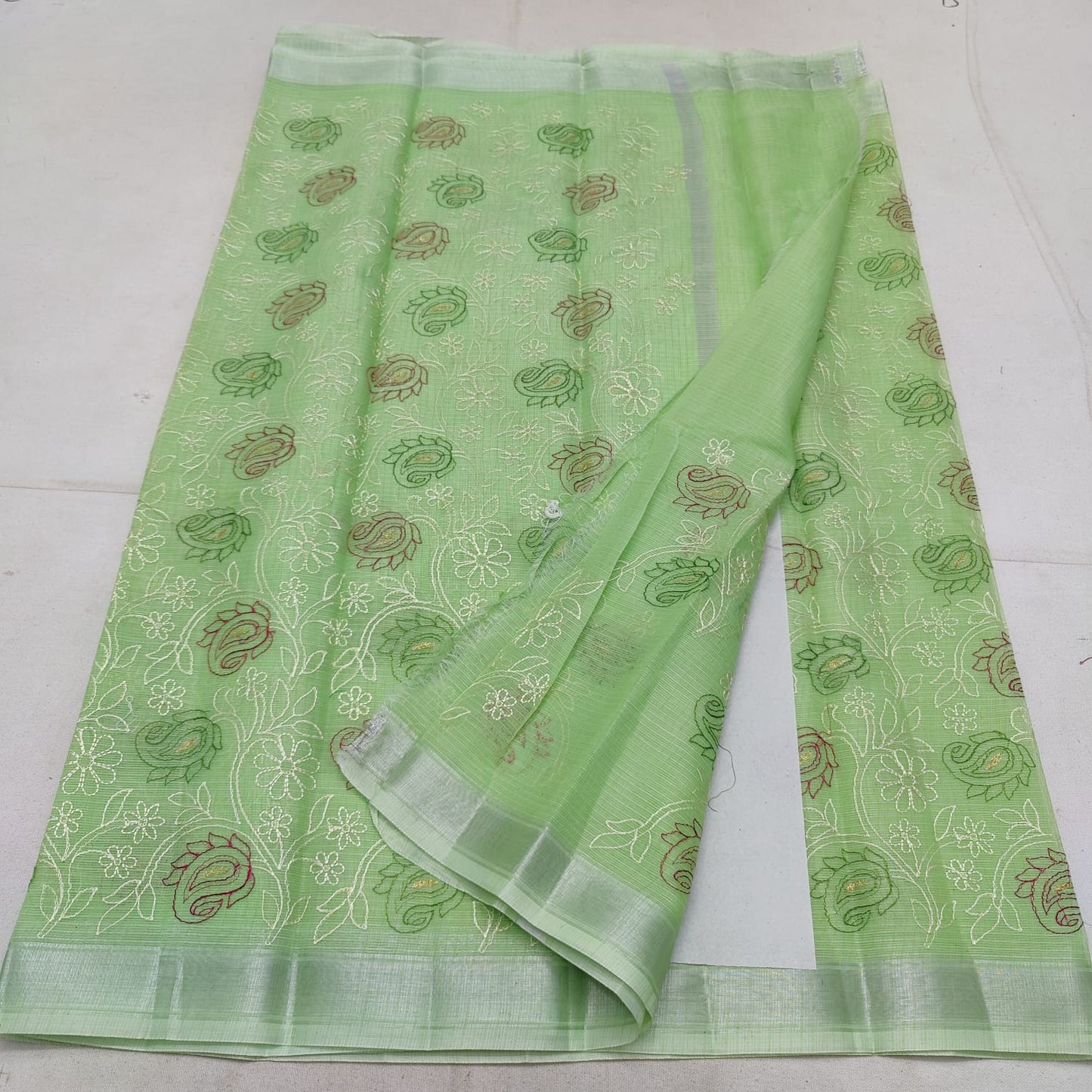 Cotton kota embroidery saree