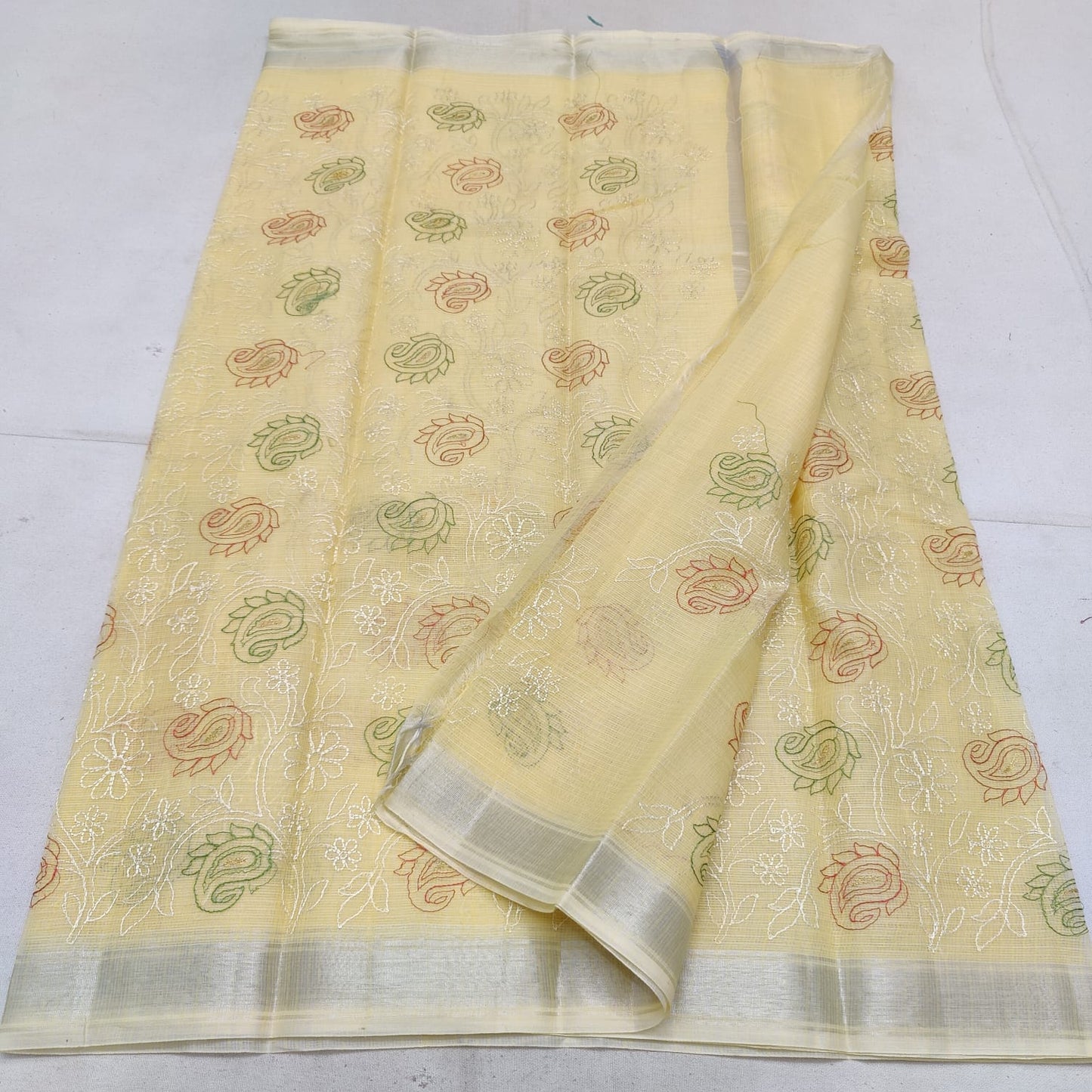 Cotton kota embroidery saree