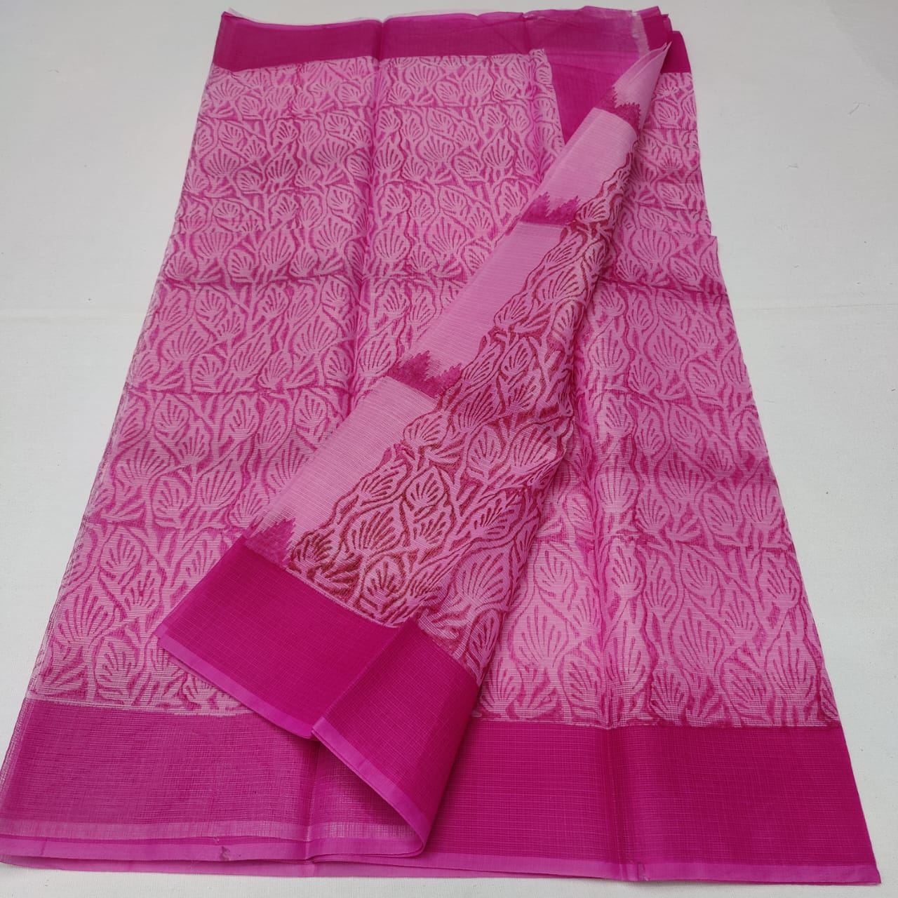 Cotton kota screen printed saree