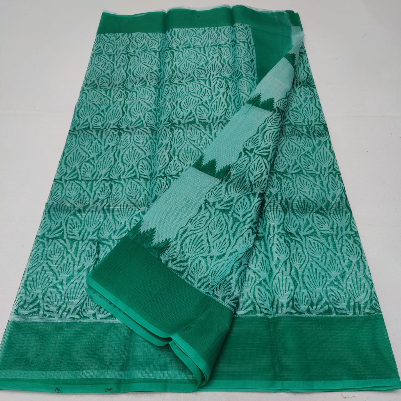 Cotton kota screen printed saree