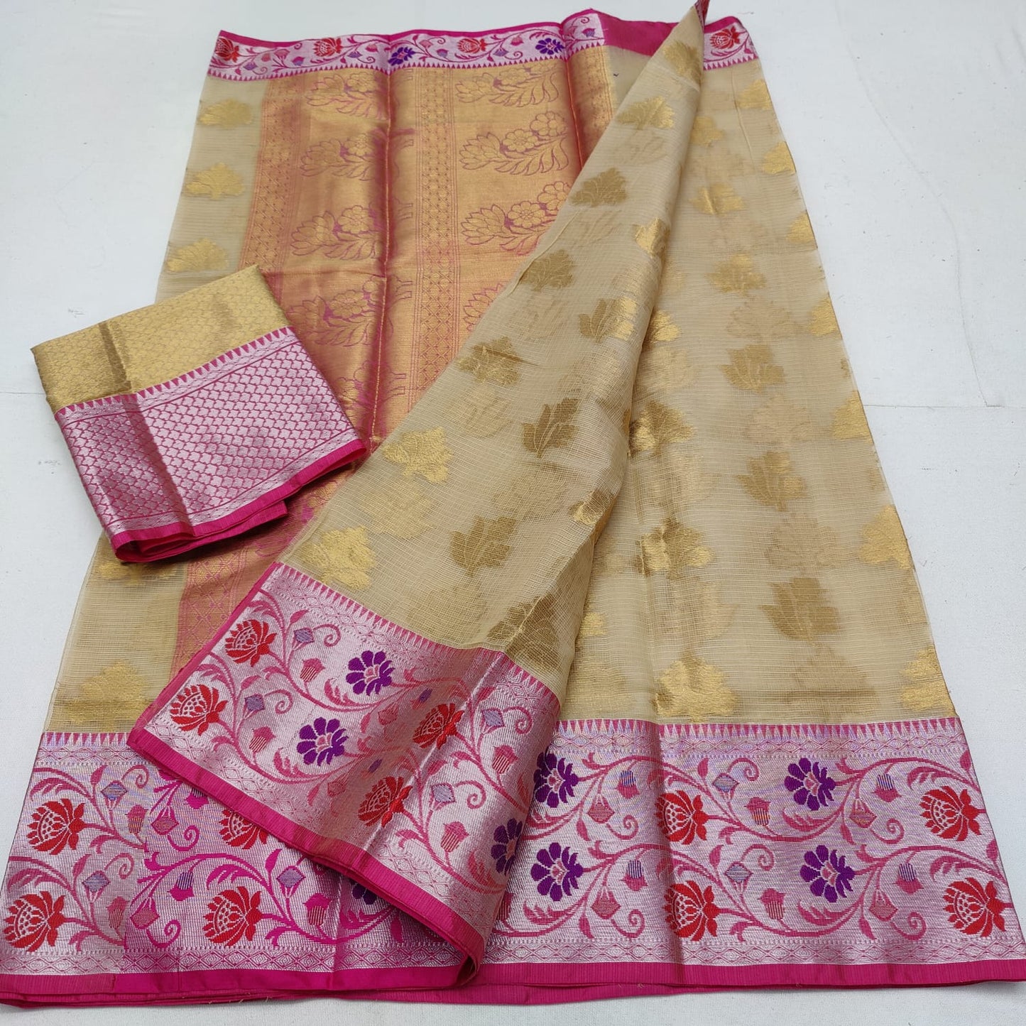 Cotton kota weaving saree