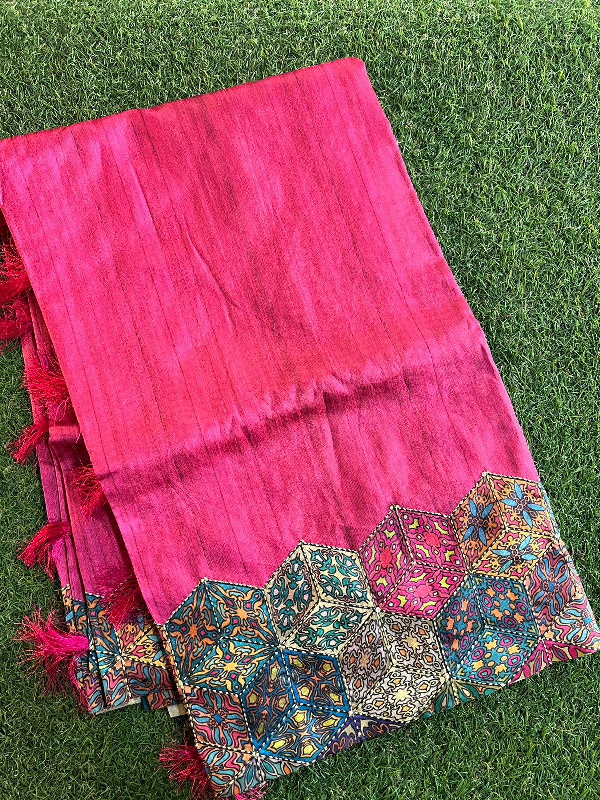 Ghicha Semi Tussar Silk Saree
