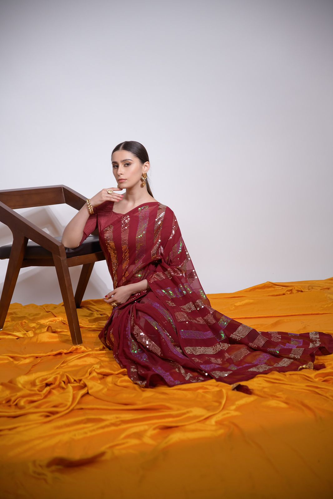 Heavy georgette saree