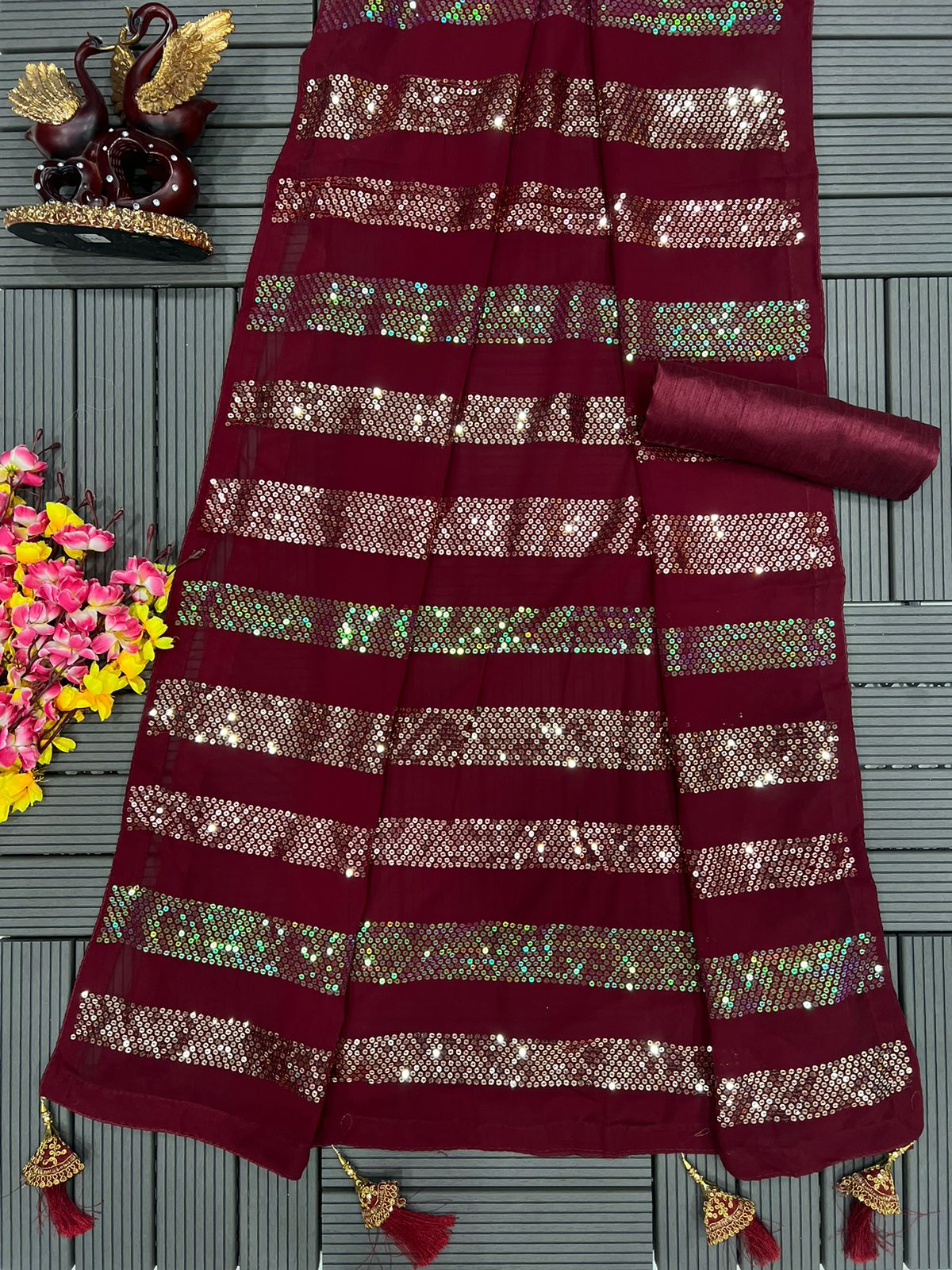 Heavy georgette saree
