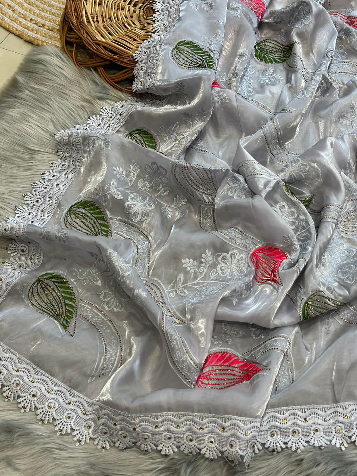 Jimmy Choo Organza Silk Saree