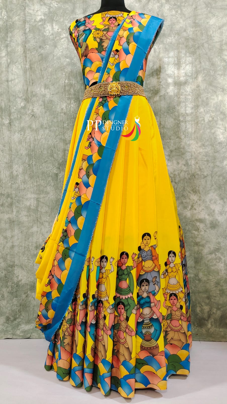 Kalamkari Crepe Silk Lehenga