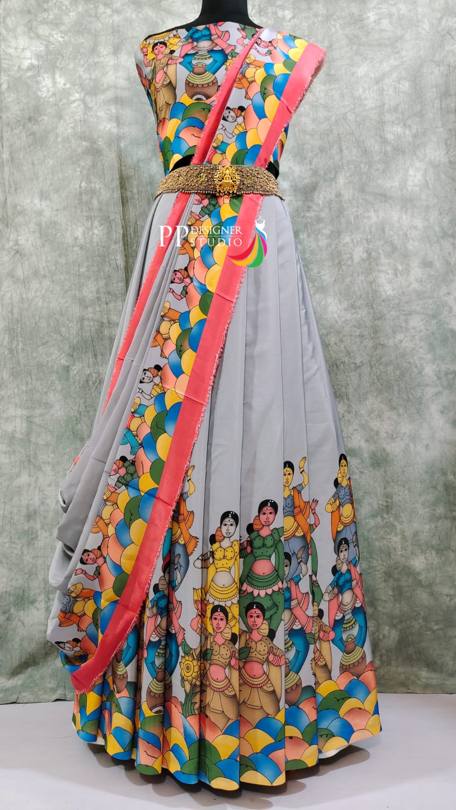 Kalamkari Crepe Silk Lehenga