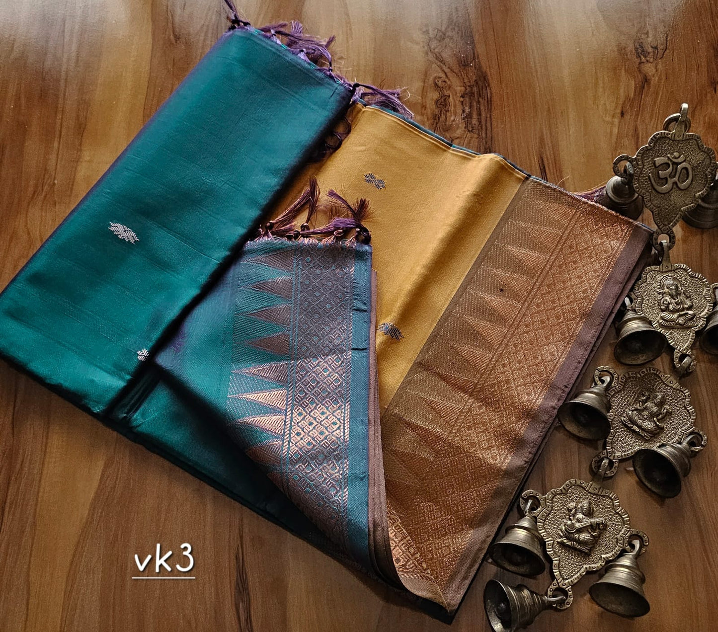 Kanchi Copper Vazhai Pattu Saree