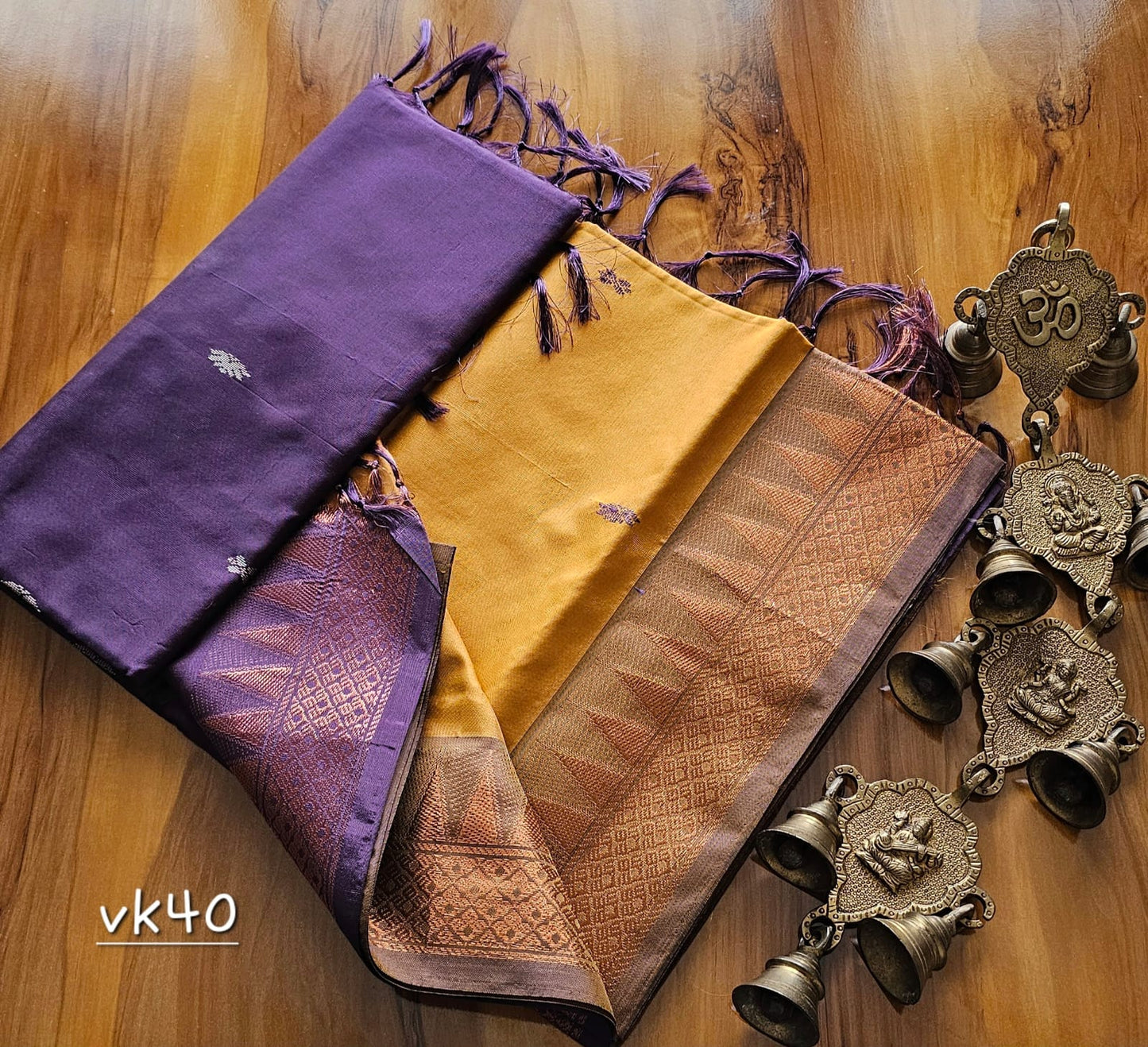 Kanchi Copper Vazhai Pattu Saree