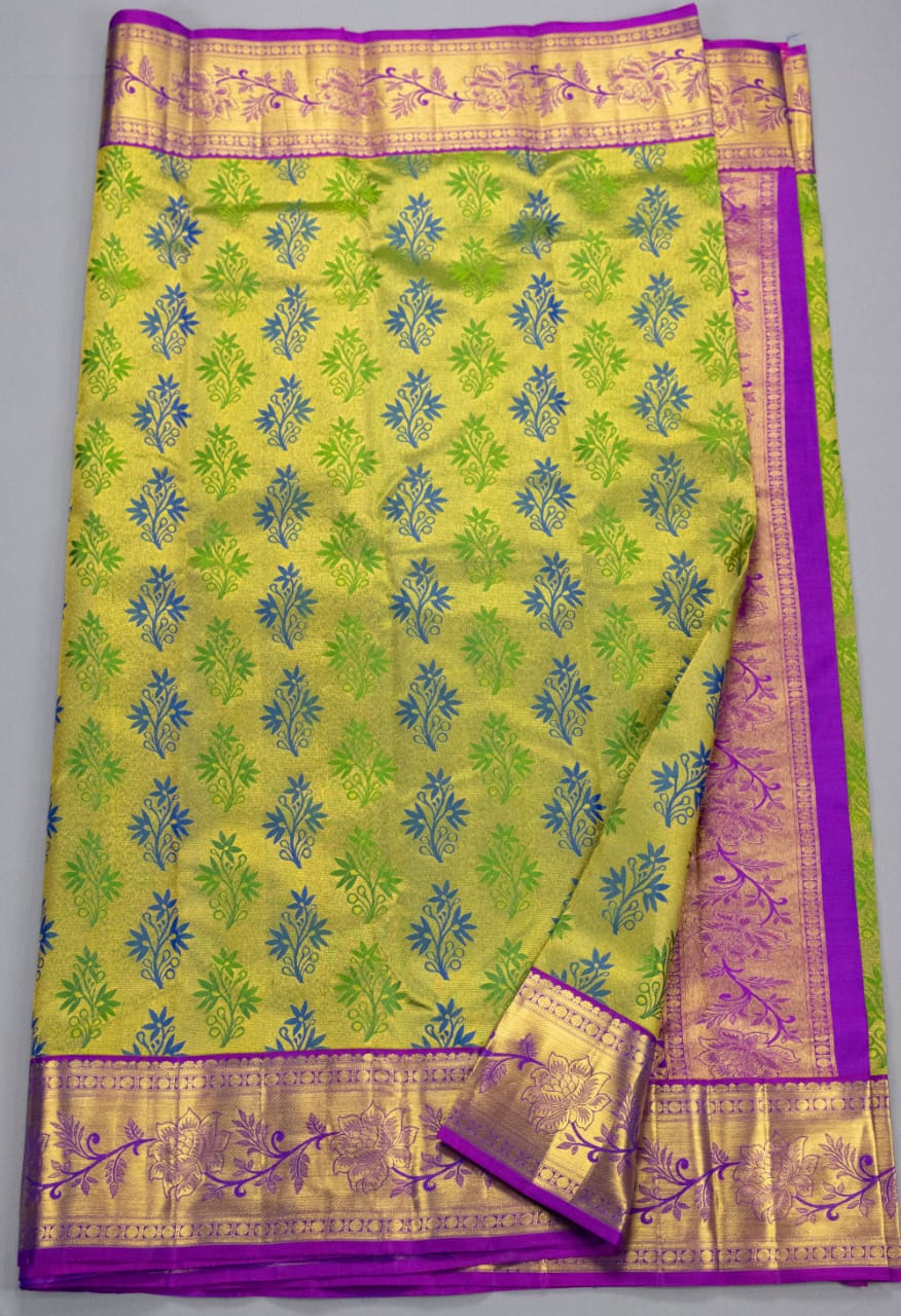 Kanchipuram Floral Designs Saree