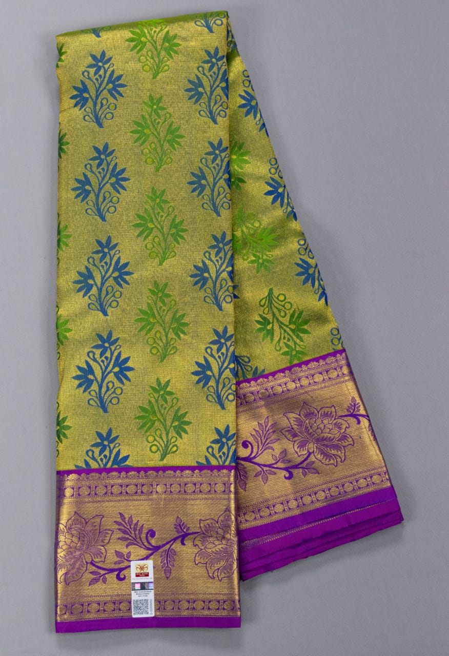 Kanchipuram Floral Designs Saree