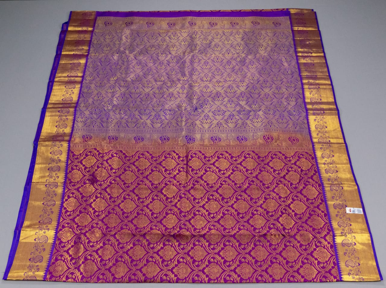 Kanchipuram Purple With Violet Colour Saree