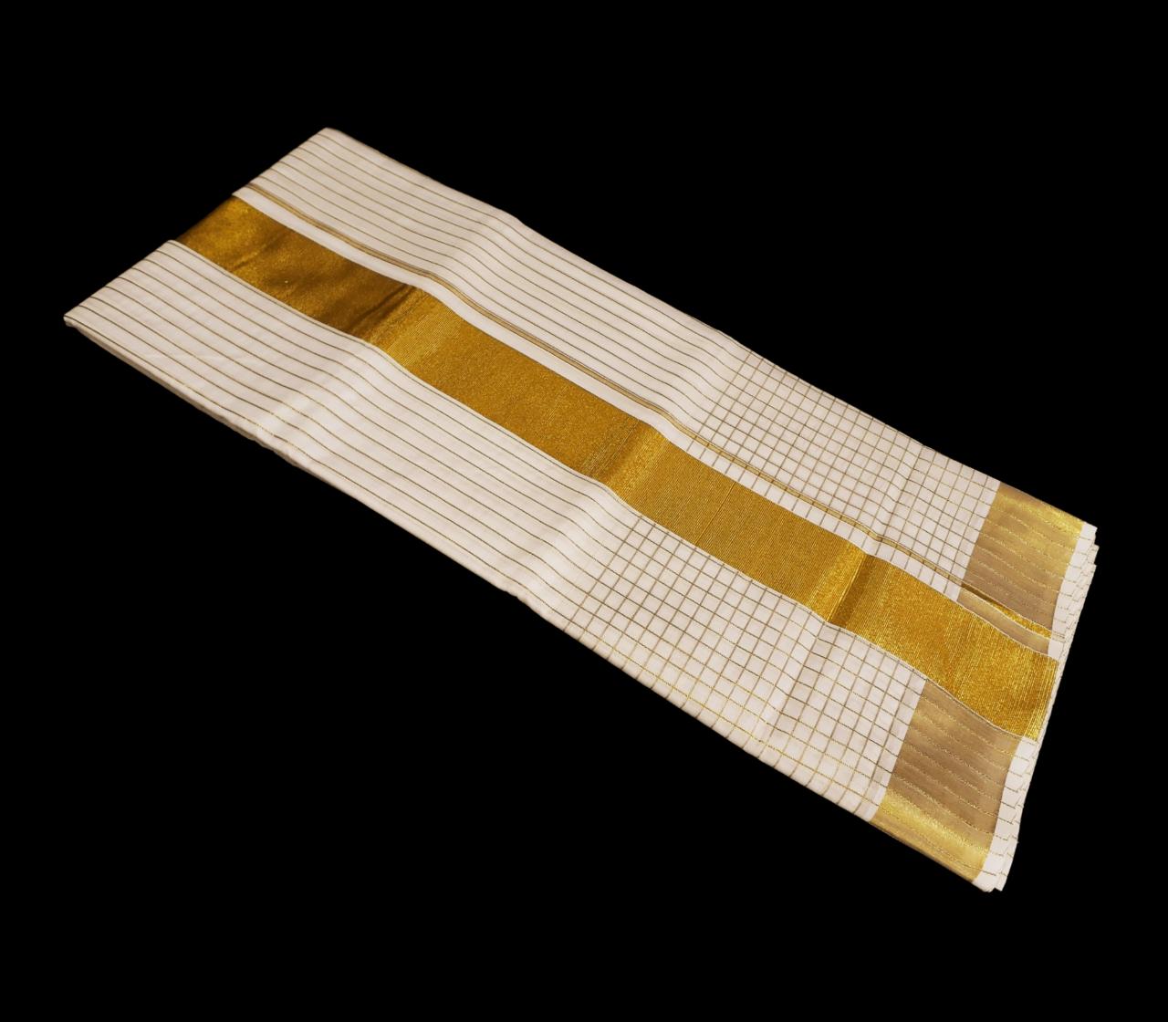 Kerala cotton tissue strips saree