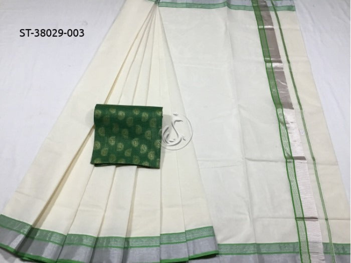 Kerala kasavu cotton saree