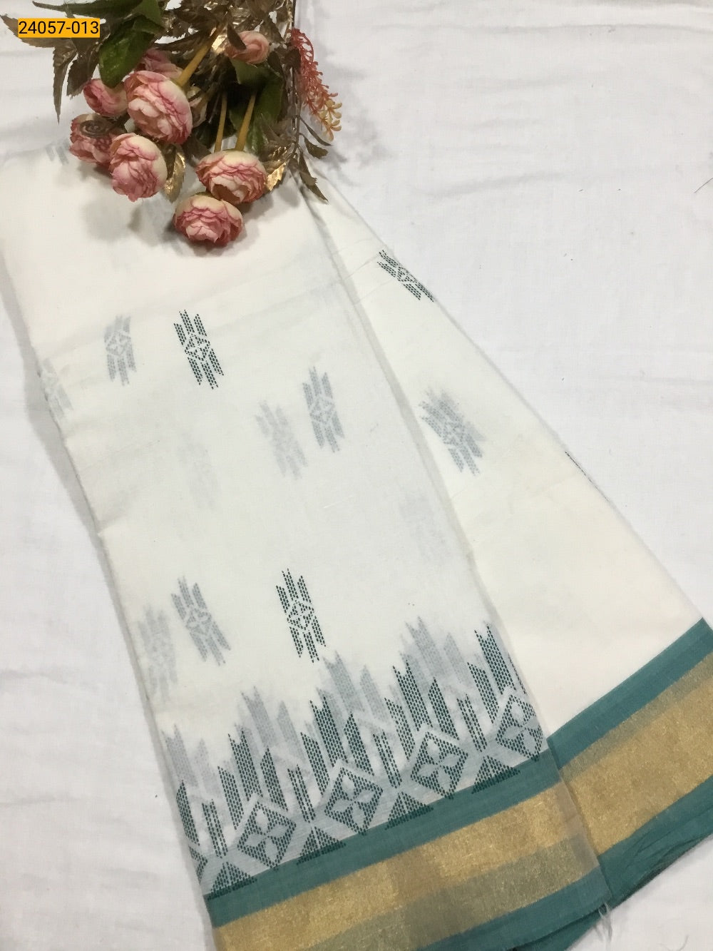 Pure asthri cotton printed kerala saree
