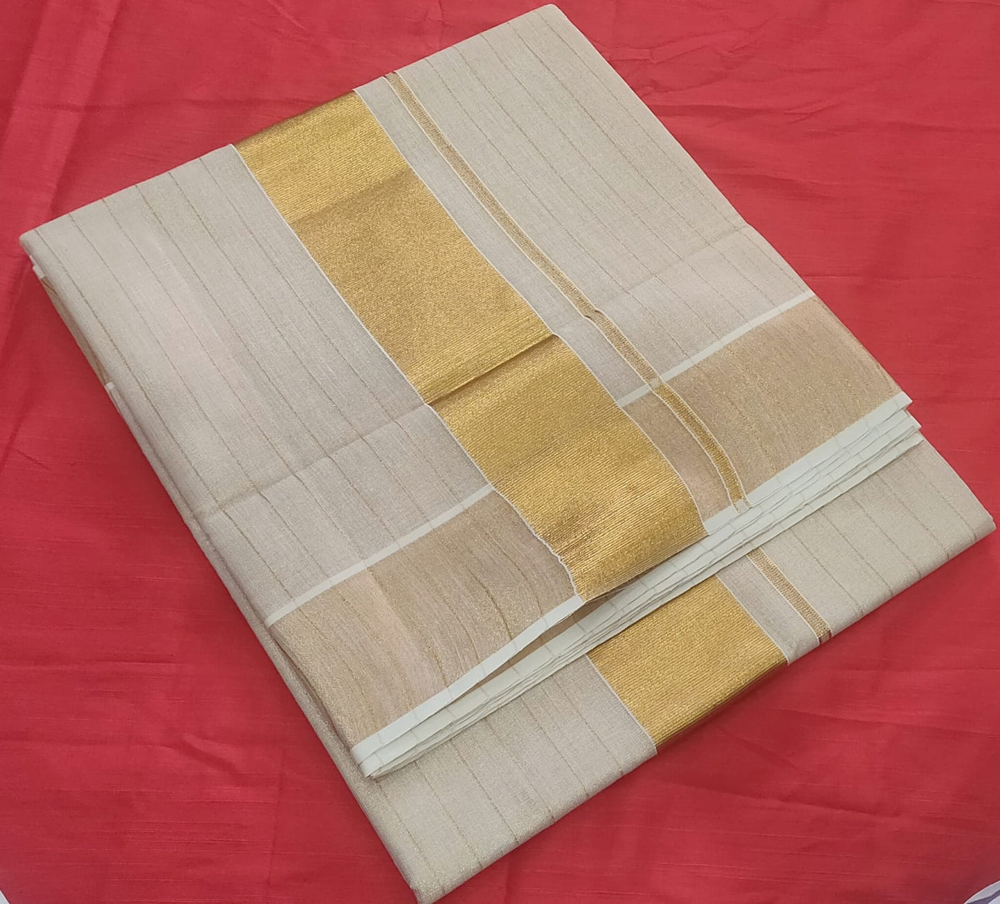 Copper lines full tissue saree