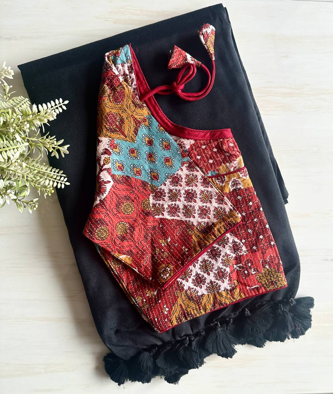 Khadi Saree With Designer Readymade Blouse