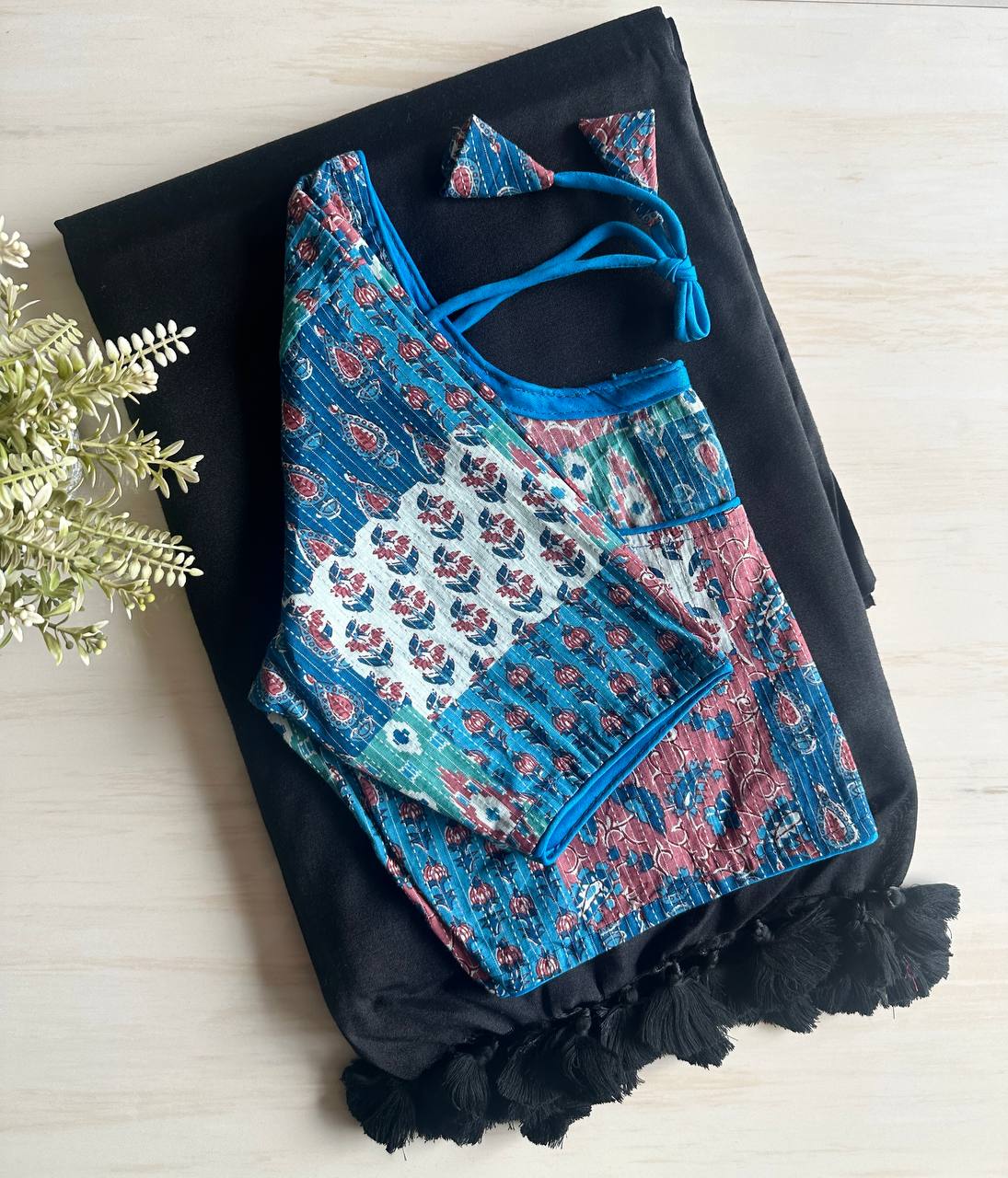 Khadi Saree With Designer Readymade Blouse