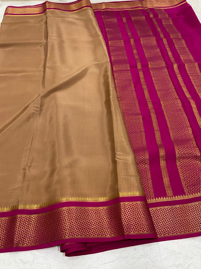 Ksic thickness pure mysore silk 110 count saree