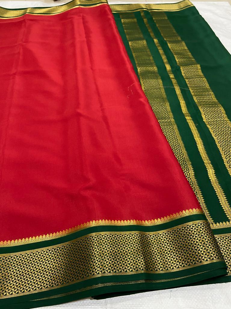 Ksic thickness pure mysore silk 110 count saree