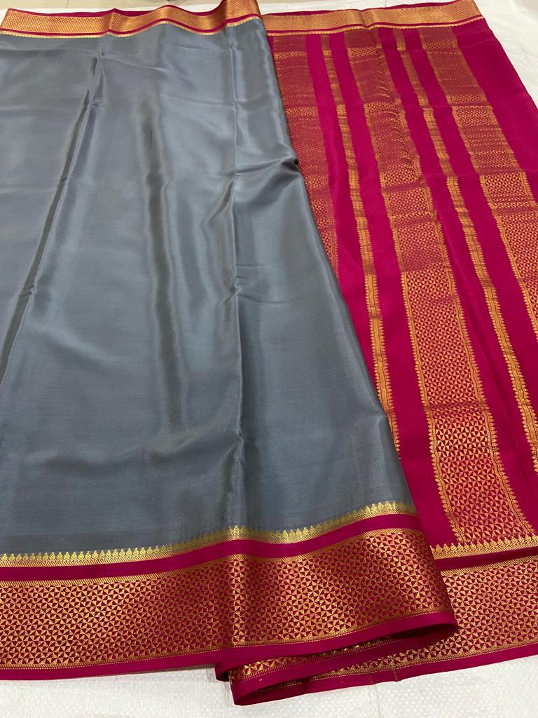 Ksic thickness pure mysore silk 110 count saree