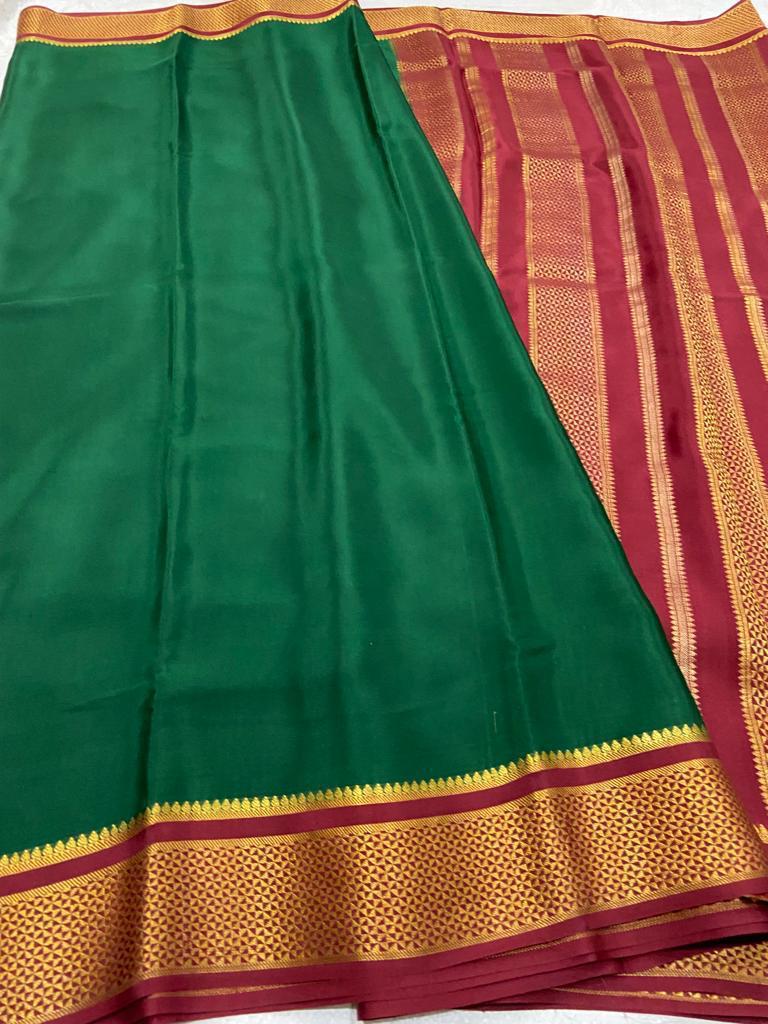 Ksic thickness pure mysore silk 110 count saree