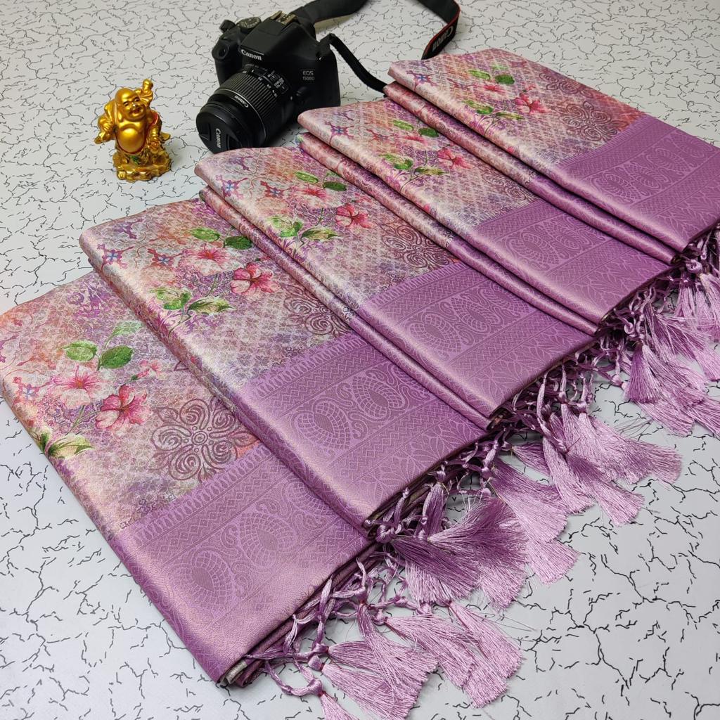 Kubera Pattu Digital Printed Saree