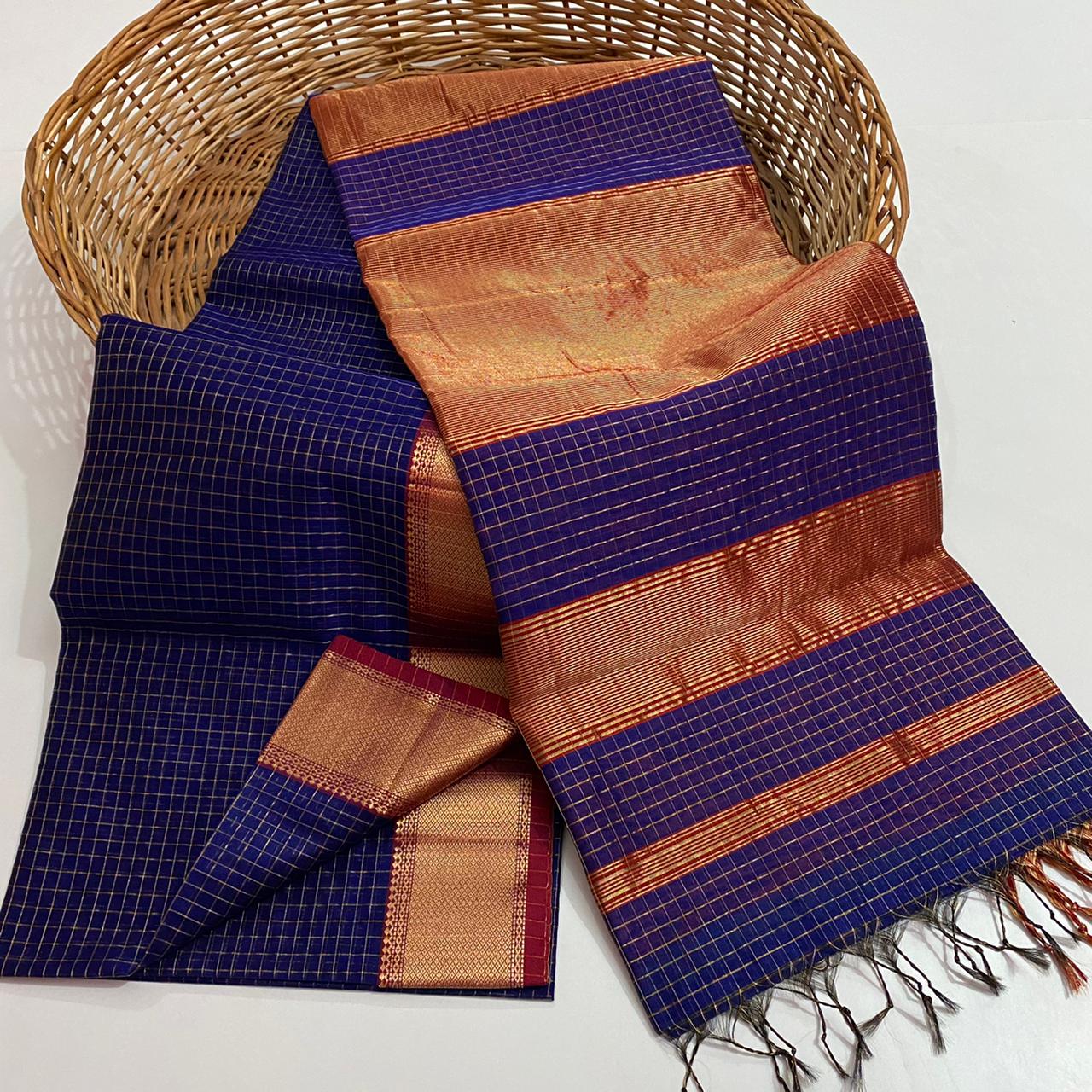 Maheshwari Checked Saree