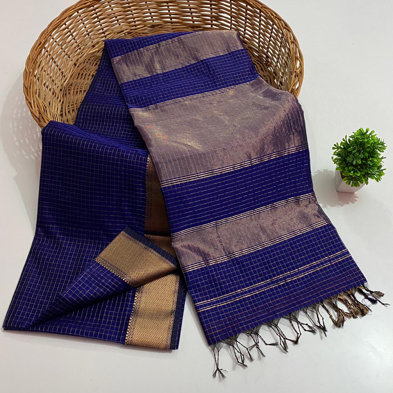 Maheshwari Checked Saree